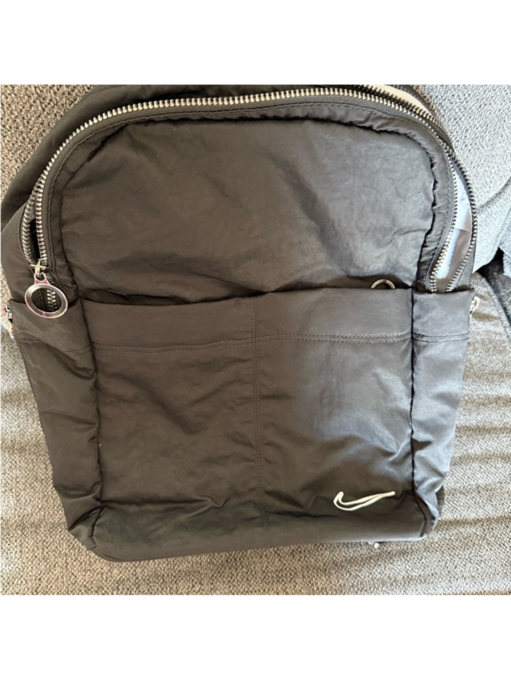 Nike Black Small Everyday Backpack with Silver Swoosh